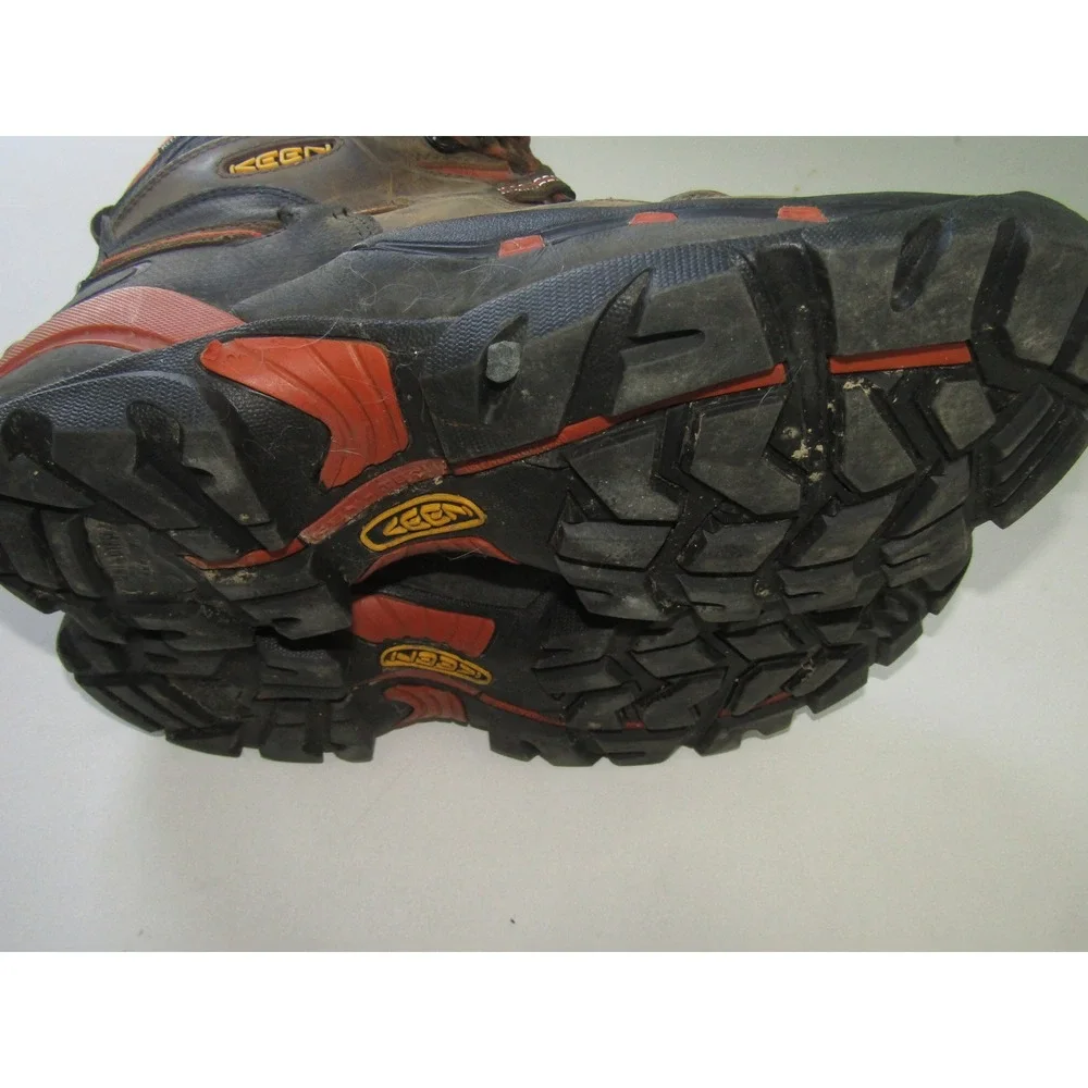 KEEN Waterproof Hiking Boots Men's Brown Leather Utility Outdoor Size‎ 14D